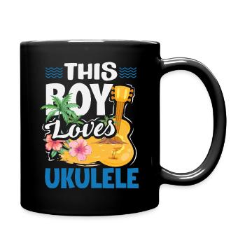 Funny Ukulele Designs and Sayings - Full Colour Mug - black - Right