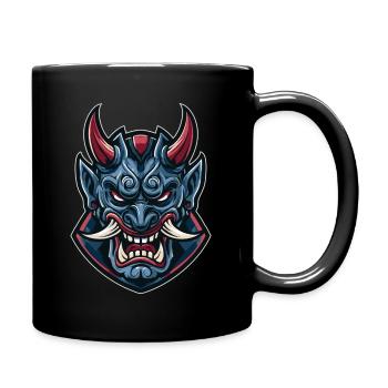 Masque de guerre du Masque Démoniaque Bleu - Mug uni - noir - Droite