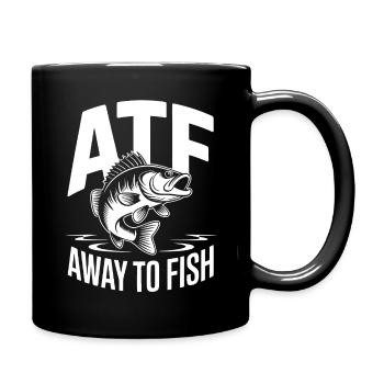 Away To Fish - Tasse einfarbig - Schwarz - Rechts
