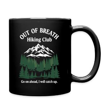 Club de randonnée essoufflée - Mug uni - noir - Droite