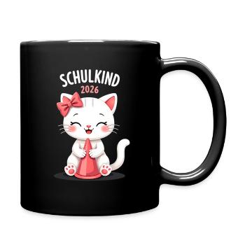 Schulkind 2026 Einschulung 2026 Schulanfang - Tasse einfarbig - Schwarz - Rechts