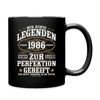 1986 Jahrgang geboren Legenden Vintage Geburtstag - Tasse einfarbig - Schwarz - Rechts