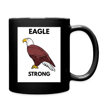 Eagle Strong Grafikthema - Tasse einfarbig - Schwarz - Rechts