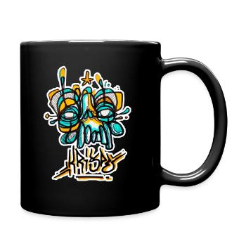 Skull Rature Graff Krispé - Full Colour Mug - black - Right