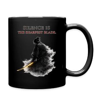 Le silence est le cadeau stoïque le plus tranchant des samouraïs - Mug uni - noir - Droite