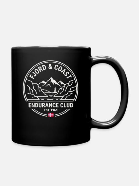 Fjord & Coast Endurance Club - Tasse einfarbig - Schwarz