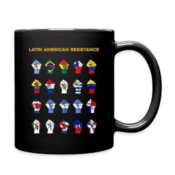 Latin American Resistance Flags Montage - Full Colour Mug - black - Right