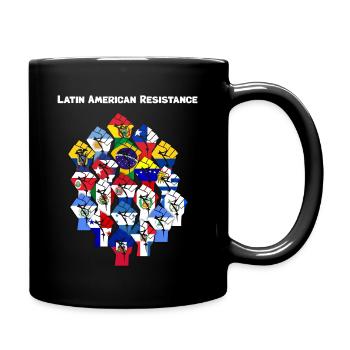 Mosaik der lateinischen Flaggen - Tasse einfarbig - Schwarz - Rechts