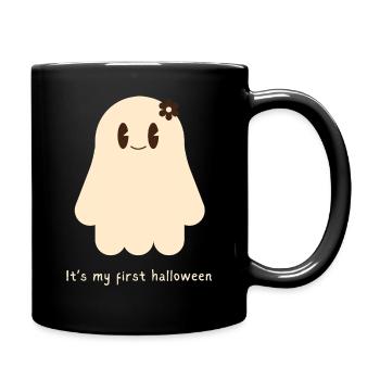 My First Halloween Baby Geist Geschenk - Tasse einfarbig - Schwarz - Rechts