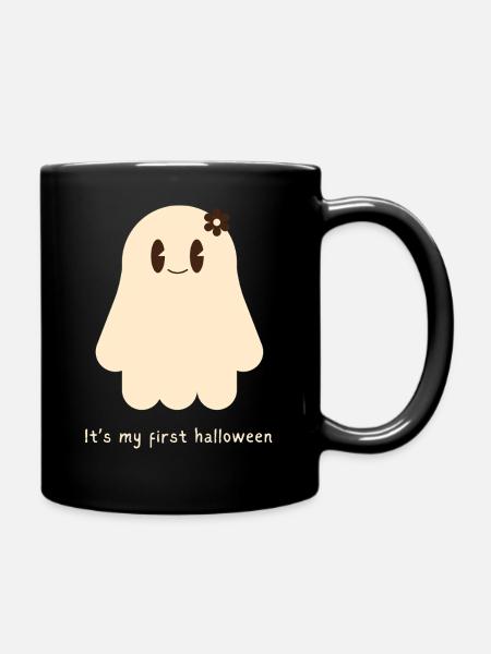 My First Halloween Baby Geist Geschenk - Tasse einfarbig - Schwarz
