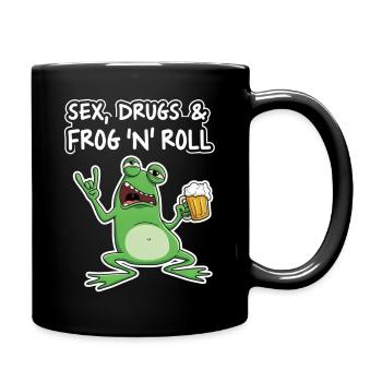 Sex Drugs and Frog N' Roll - Full Colour Mug - black - Right