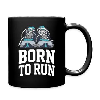 Trail Running - Born to Run - Full Colour Mug - black - Right