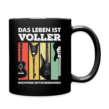 Lustiges Musiker - Tasse einfarbig - Schwarz - Rechts