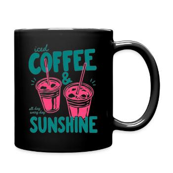 Sunshine Iced Coffee Vibes - Full Colour Mug - black - Right