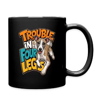 Whippet - Full Colour Mug - black - Right
