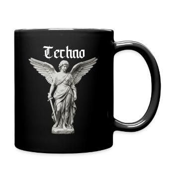Techno Angel Gothic Statue Motif - Full Colour Mug - black - Right