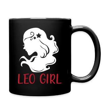 Signe du zodiaque Lion - Mug uni - noir - Droite