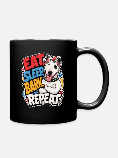 Bullterrier - Tasse einfarbig - Schwarz