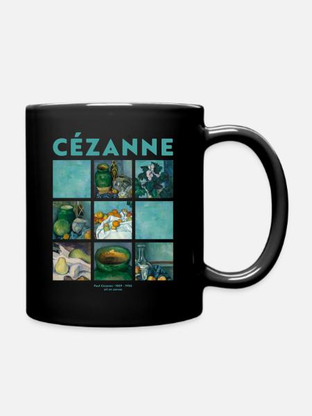Kunst Malerei von Cezanne Impressionismus - Tasse einfarbig - Schwarz