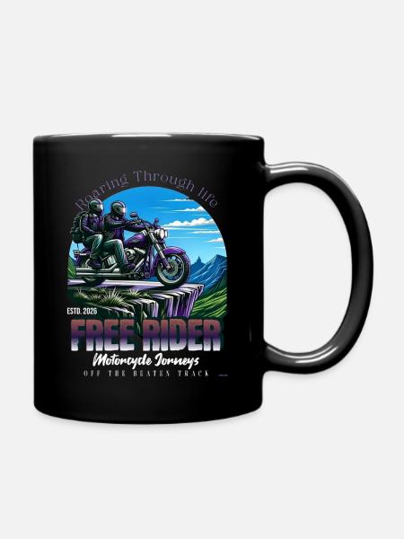 Vintage Motorbike Canyon Free Rider-Design. - Tasse einfarbig - Schwarz