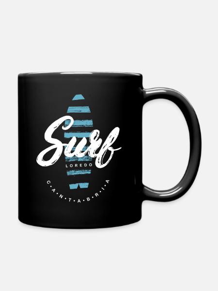 Surf Loredo Strandlogo Streifen - Tasse einfarbig - Schwarz