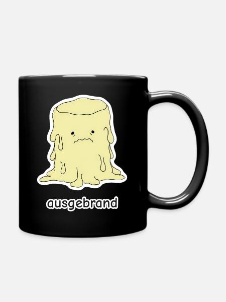 ausgebrand – Kerze Meme - Tasse einfarbig - Schwarz