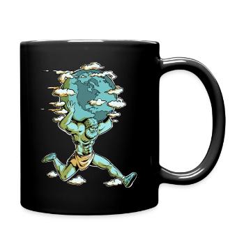 Mythischer Erdträger (V2) - Tasse einfarbig - Schwarz - Rechts
