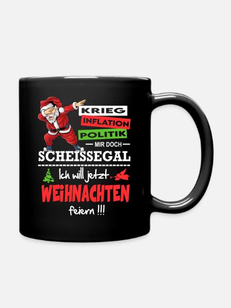 Weihnachten feiern Weihnachtsmann Party Santa Clau - Tasse einfarbig - Schwarz