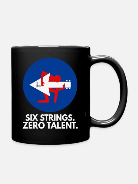 Six Strings Zero Talent - Tasse einfarbig - Schwarz