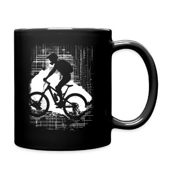 Mountainbike Liebhaber - Tasse einfarbig - Schwarz - Rechts