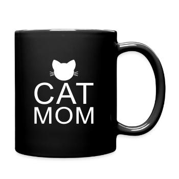 Cats Mom Cat Mom Mom Mum Meow Meow pets - Full Colour Mug - black - Right