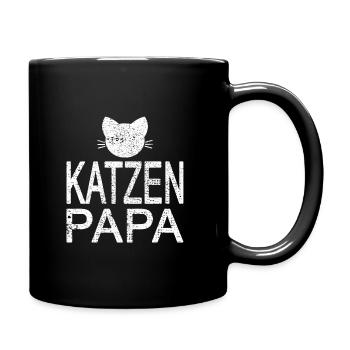 Cats Dad Dad Daddy Father Meow Meow pets - Full Colour Mug - black - Right