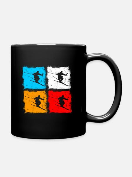Ski cooles sylisches ausgefallenes - Tasse einfarbig - Schwarz