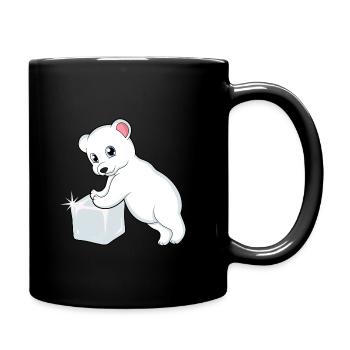 L’ours polaire sur le glaçon - Mug uni - noir - Droite