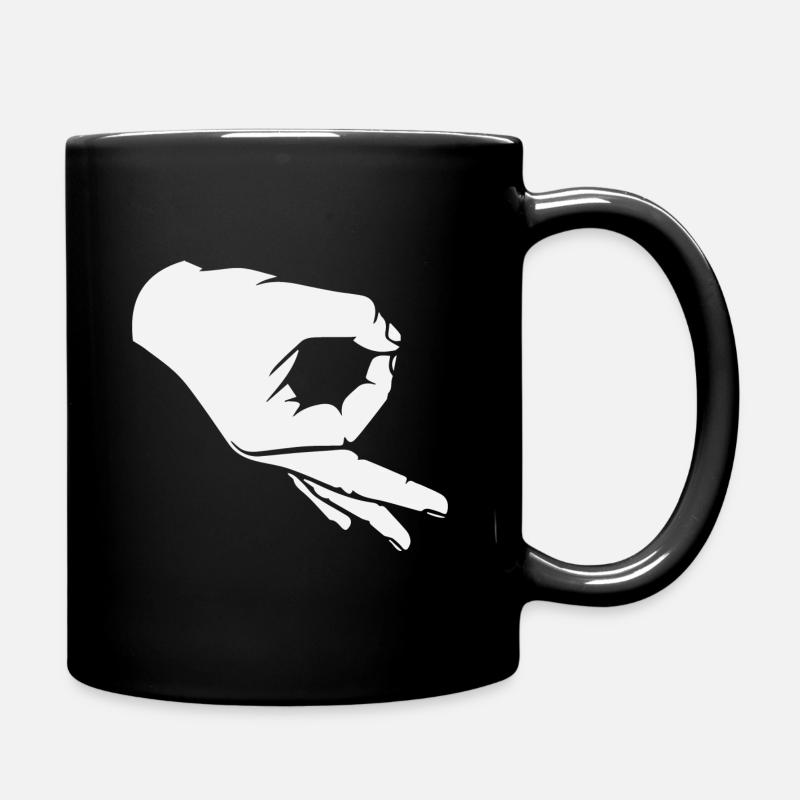 Jeu de trou cadeau rejoué cercle doigt de jeu - Mug uni - noir