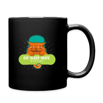 Skate skate skate skate skate skate - eat sleep skate - Mug uni - noir - Droite