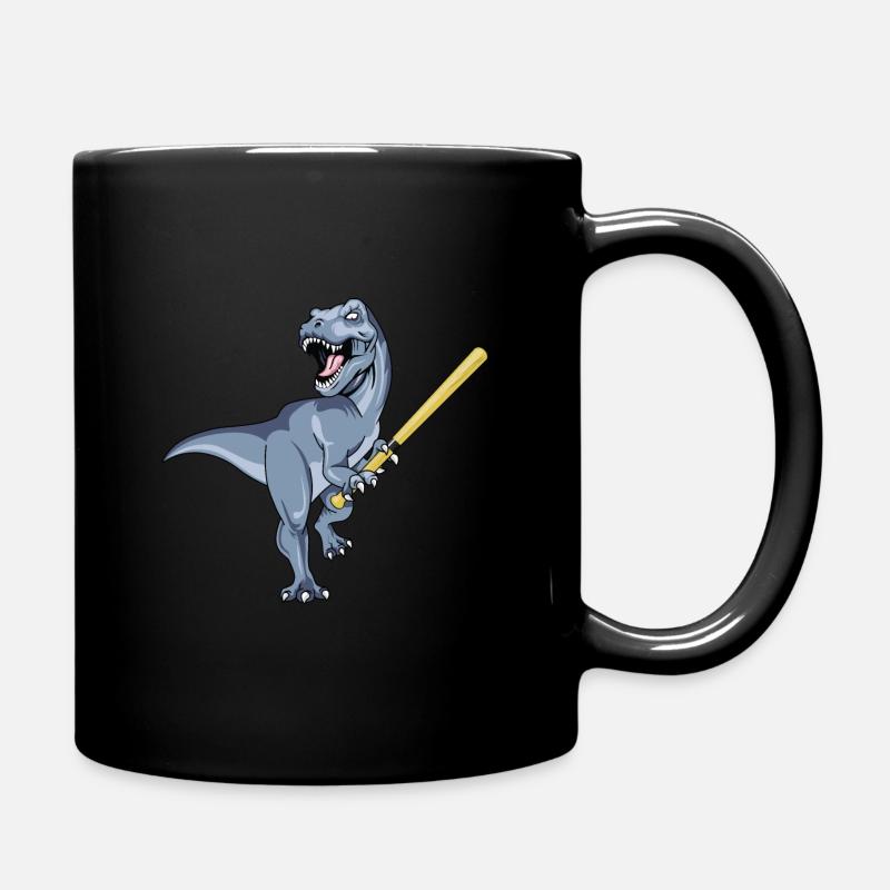 Dinosaurier Baseball Dino Batter Trex Softball - Tasse einfarbig - Schwarz