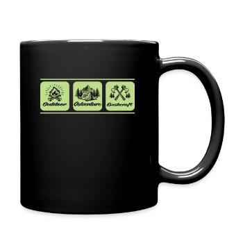 Outdoor adventure bushcraft gift - Full Colour Mug - black - Right