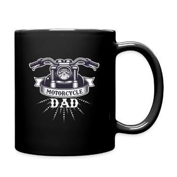 Geschenk Motorrad Papa Vater Mann Geburtstag - Tasse einfarbig - Schwarz - Rechts