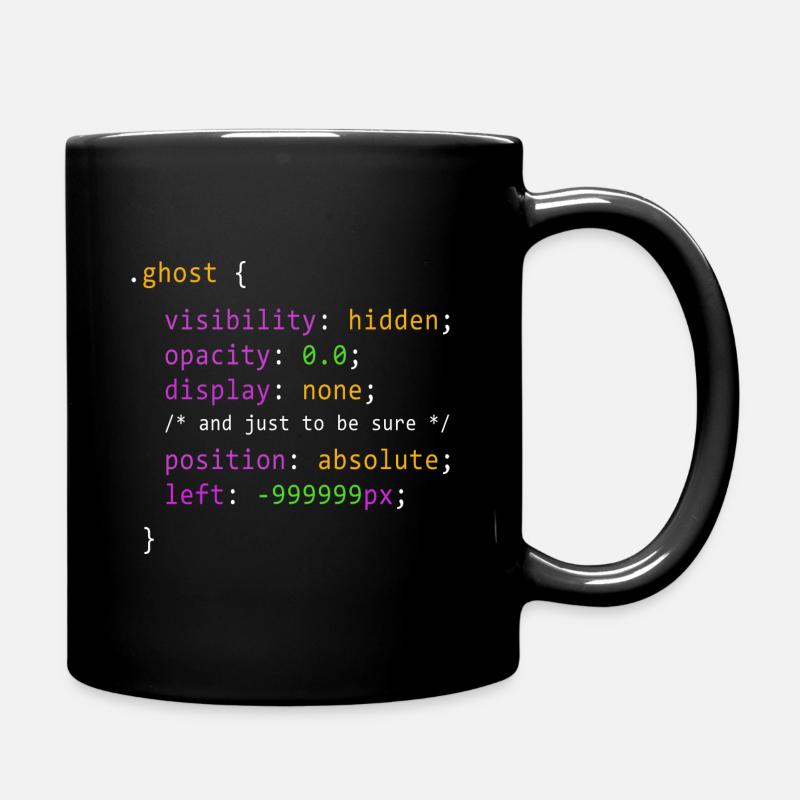 Ghost Coding * Geek Gift * - Mug uni - noir