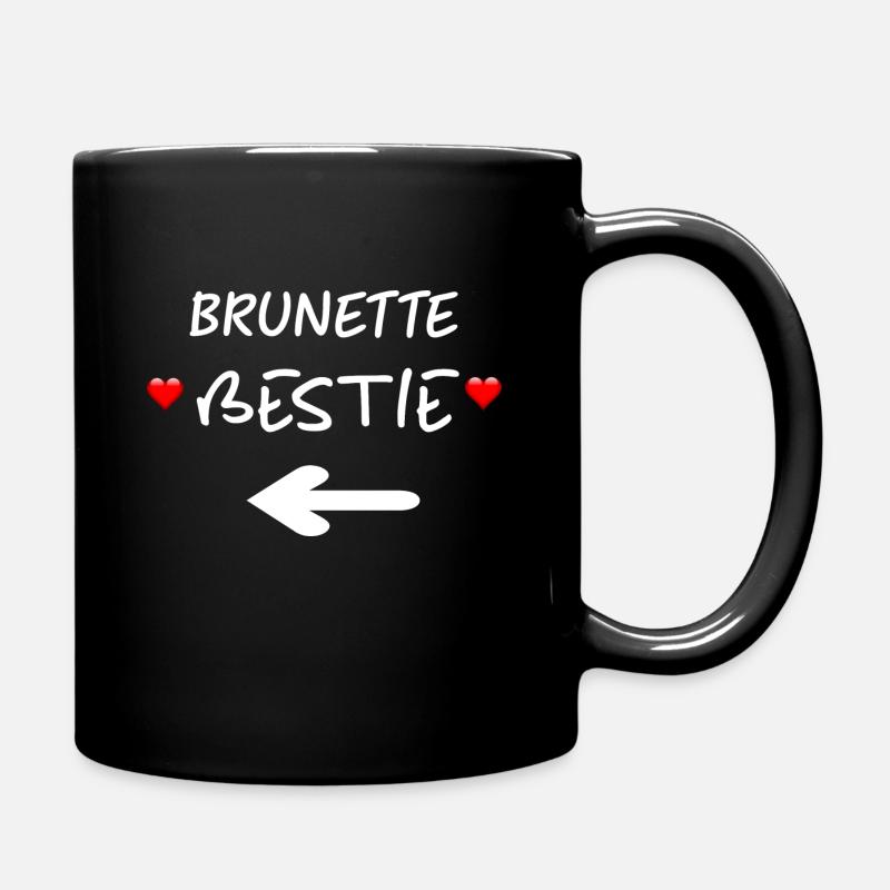 Brunette Bestie Beste Freundin Geschenkidee - Tasse einfarbig - Schwarz