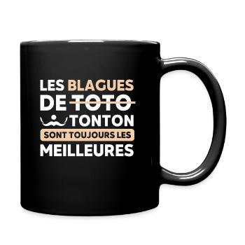 Meilleurs tontons cadeau pour tonton drôle - Mug uni - noir - Droite