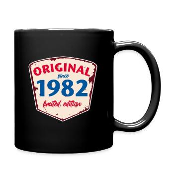1982 Blechschild - limeted edition - Vintage - Tasse einfarbig - Schwarz - Rechts
