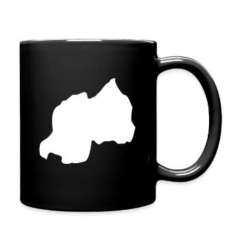Ruanda Landkarte Flagge - Tasse einfarbig - Schwarz - Rechts