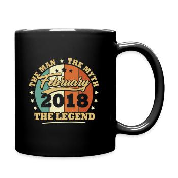 Février 2018, 5 Ans Anniversaire garçons et filles - Mug uni - noir - Droite