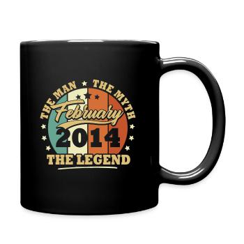 Février 2014, 9 Ans Anniversaire garçons et filles - Mug uni - noir - Droite