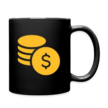 Dollar, Millionaire, Savings - Full Colour Mug - black - Right