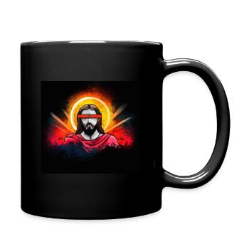 Jusus abstract Art - Tasse einfarbig - Schwarz - Rechts