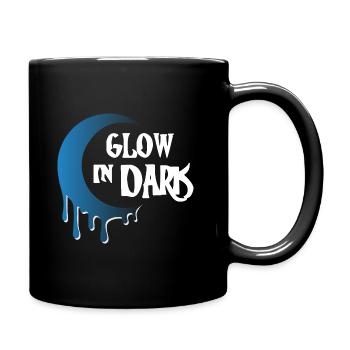 Glow in Dark - Tasse einfarbig - Schwarz - Rechts
