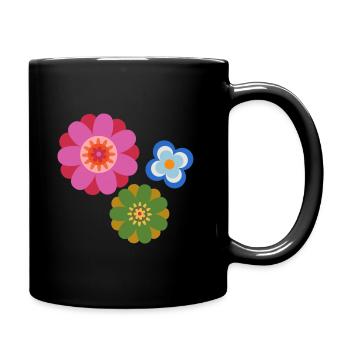 Flowerpower Fleurs - Mug uni - noir - Droite
